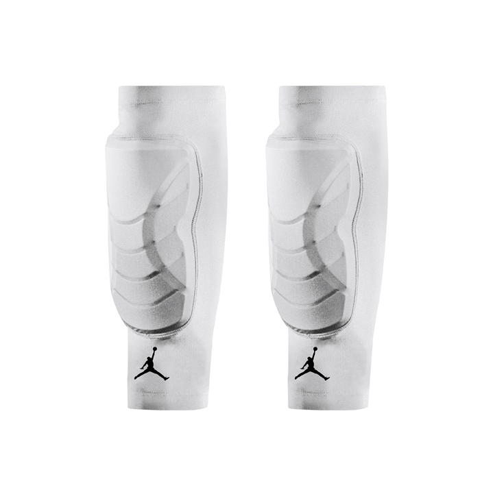 Jordan Padded Basketball Shin Sleeves (Pair) Adult Unisex S/M White Black  New 887791158383