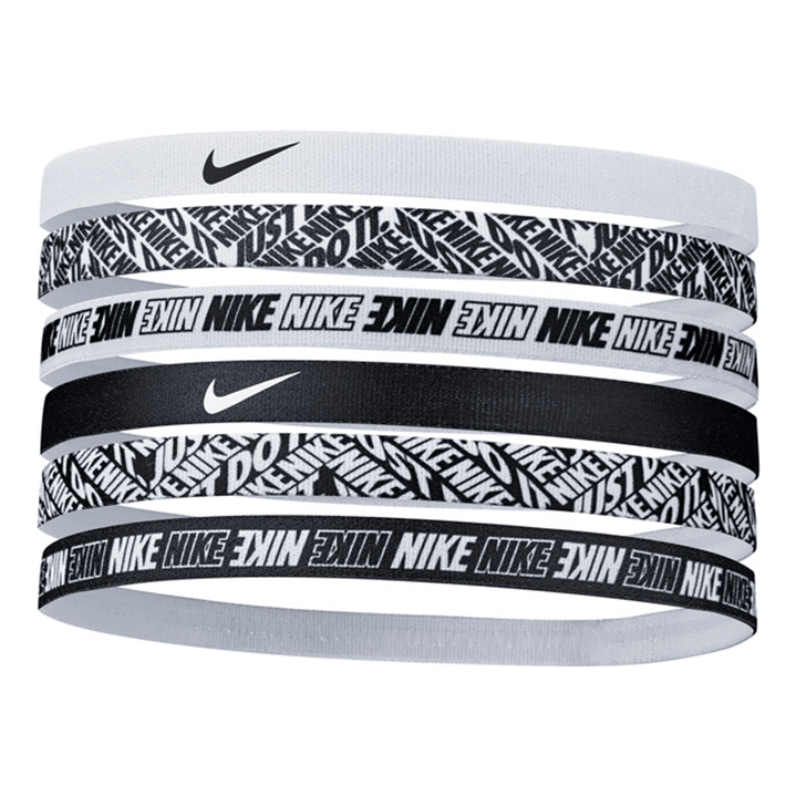 Nike Printed Headbands 6 Pack White | (07) 3185 4040