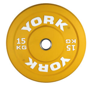 York Fitness 15KG Grey Rubber bumper plate