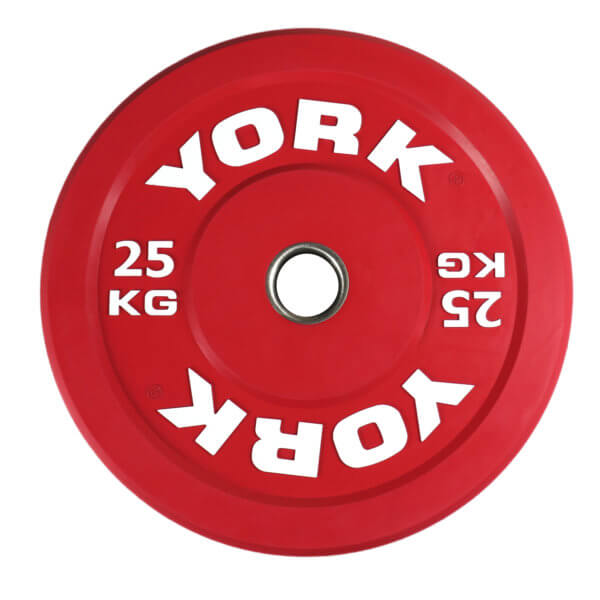 York Fitness 25KG Grey Rubber bumper plate