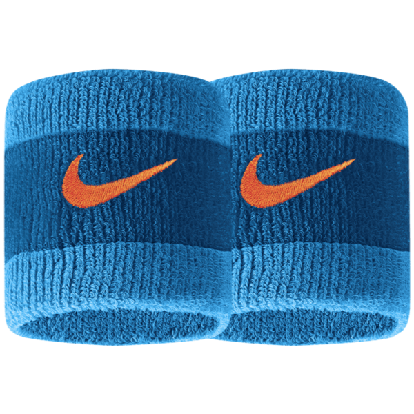 Nike Swoosh Wristbands Marina/Laser Blue/Rush Orange