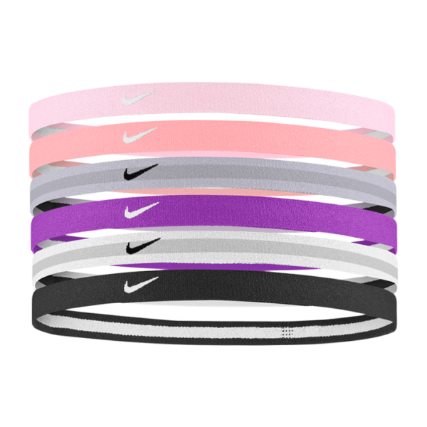 Nike Youth Swoosh Sport Headbands 6 Pack Pink Foam/Arctic Punch/Purple Chalk